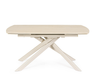 BIZZOTTO Stół Jadalniany JOAKIM 160–240x90 ivory – spiek kwarcowy, efekt marmuru