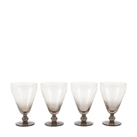 Swirl Wine Glass Smoked Grey (4pk) 92x92x145mm