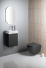INFINITY miska WC wisząca, Rimless, 36,5x53cm, antracyt