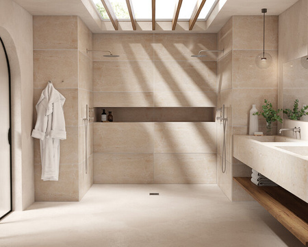 Silhouet DS1 Podtynkowy termostatyczny zestaw prysznicowy stal pvd