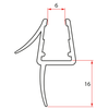 LEGRO zestaw uszczelek dolnych do kabiny prysznicowej, GL2290, 425 mm