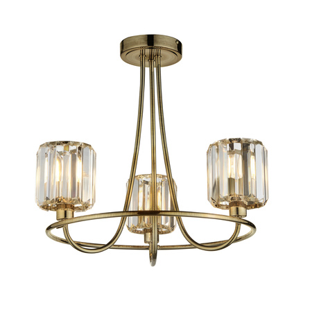 Berenice 3 Ceiling Light Antique Brass
