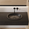 SHELL M+ umywalka podblatowa, 48 x 31 cm, black lava mat