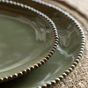 Organic Beaded Side Plate Olive (4pk) D220mm