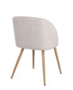 Krzesło BIZZOTTO QUEEN – taupe / naturalny (2 szt.)