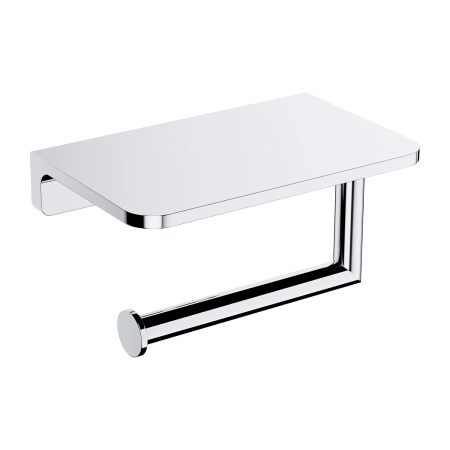 MODERN PROJECT uchwyt na papier toaletowy z półką, chrom połysk