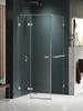 NZ4 Kabina prysznicowa AVEXA NICKEL BRUSHED 1D prostokątna P 110x90x200 szkło czyste 6mm Active Shield 2.0 WIESZAK