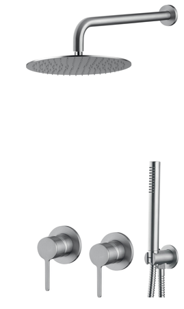 Zesta natryskowy podtynkowy L-200mm fi-25cm-Emmevi Rubinetterie/Filo inox