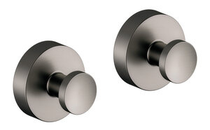 Zen Wieszak na ręczniki z rozetą – 2 sztuki (Szczotkowany grafit)