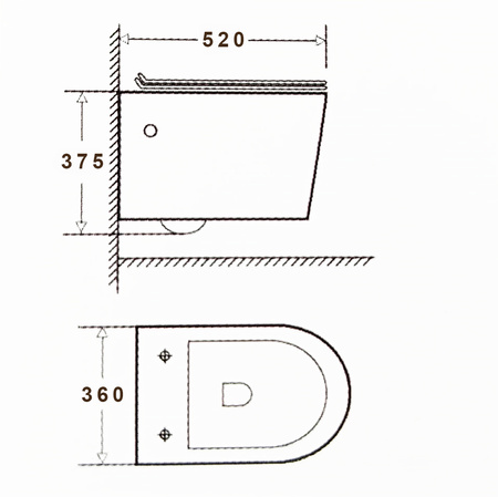Zestaw GOYA Miska z Deską WC Slim W/O podwiesz. 52 cm Biały Połysk