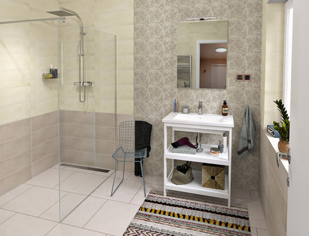 ETIDE szafka umywalkowa 61,5x85x44 cm, biały mat