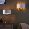 Highclere 2 Wall Light Antique Brass