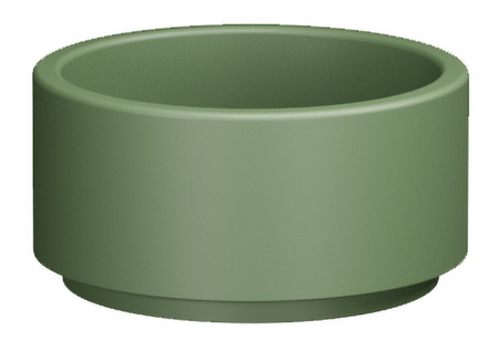 OKE umywalka ceramiczna nablatowa, Ø 30 cm, verde mat
