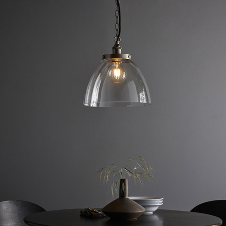 Hansen Grand 1 Pendant Light Brushed Silver