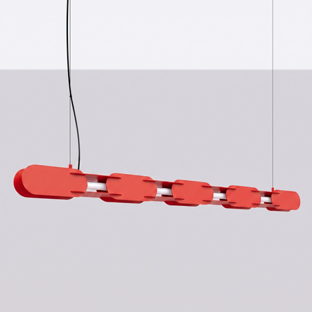 Lampa wisząca CHAIN 158 czerwona LED 4000K