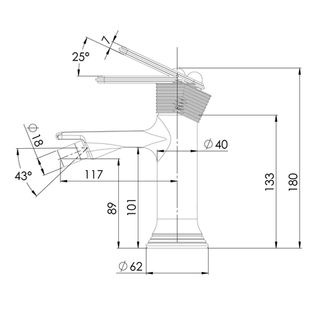 BEBÉ bateria bidetowa, brąz