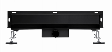 A4H Odpływ Liniowy ścienny Czarny 80 cm 2w1 – Niski montaż 54 mm