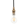 Eltham 1 Pendant Light Brushed Aged Brass/Black