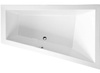 TRIANGL R SLIM wanna asymetryczna 180x120x50cm, biała