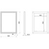 GANO lustro z oświetleniem LED 60x80cm, czarny