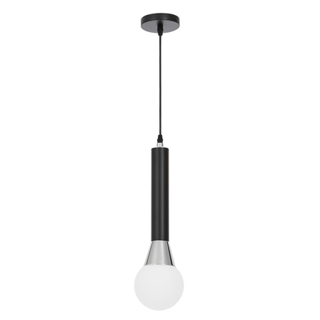 NOWOCZESNA LAMPA WISZĄCA CZARNO-CHROMOWANA FOLINO W1