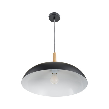 Lampa wisząca SAUCER 45 cm -  czarna minimalistyczna oprawa do wnętrz nowoczesnych