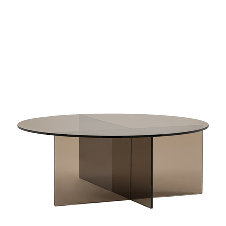 Parioli Glass Coffee Table Charcoal 900x900x325mm