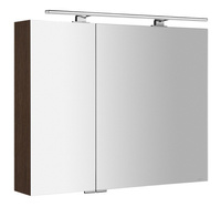 MIRRÓ szafka z lustrem z oświetleniem LED, 90x70x16cm, sosna rustykalna