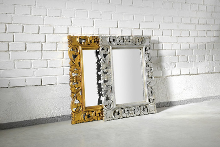 SAMBLUNG Lustro w ramie, 60x80cm, złoto