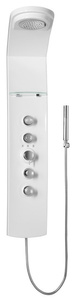 LUK panel prysznicowy narożny z baterią termostatyczną 250x1300mm , biały