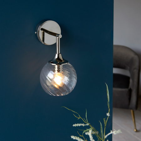 Allegra 1 Wall Light Bright Nickel