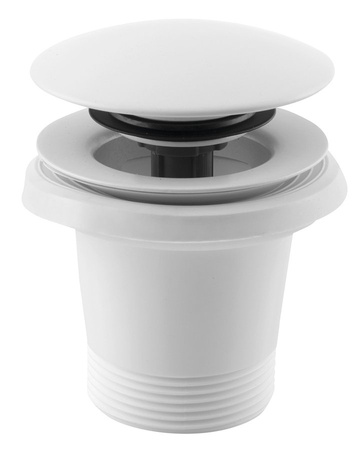 Odpływ wannowy 6/4", klik-klak, biały mat