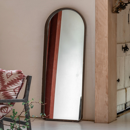 Helsinki Arch Leaner Wirror Walnut 600x60x1600mm