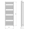 TONDI-E grzejnik elektryczny 450x1690 mm, 600 W, czarny mat