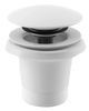 Odpływ wannowy 6/4", klik-klak, biały mat