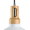 Lampa wisząca NORDIC WOODY biało drewniana 35 cm