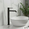 Bateria umywalkowa stojąca wysoka - nablatowa, gun metal