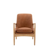 Fotel Carrera z brązowej skóry 685 x 720 x 820 mm