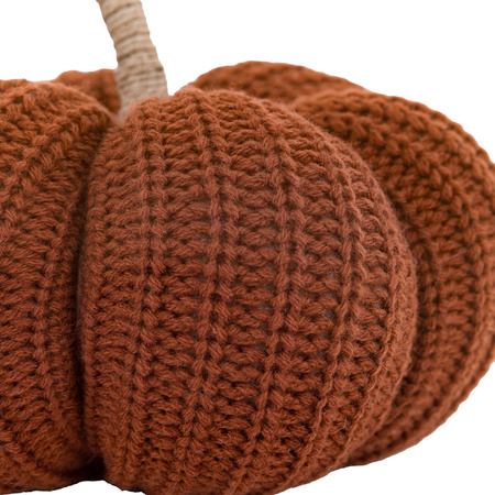 Autumn Knitted Pumpkin Rust 140x80mm