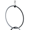 Lampa wisząca COCO 3, 40 cm - LED, czarny minimalistyczny potrójny  ring