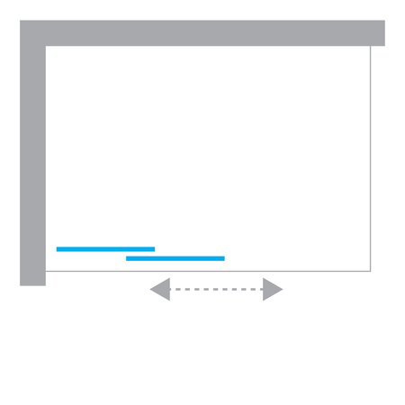 Parawan nawannowy SMART GOLD BRUSHED 1D U 90x150 szkło czyste 8mm Active Shield 2.0