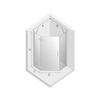 KABINA NEW AZURA BLACK PIĘCIOKĄTNA L 80x80x195 CZYSTE 6mm ACTIVE SHIELD