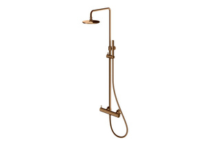 Axel Brushed Copper Zestaw prysznicowy natynkowy