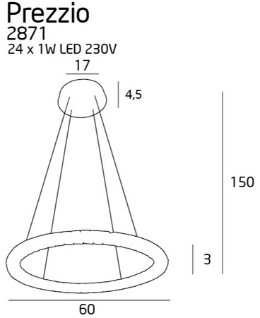 PREZZIO ROUND 2871 lampa wisząca