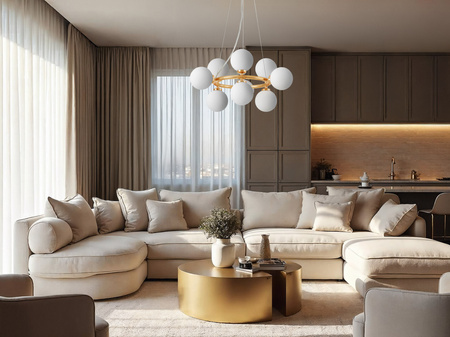 NOWOCZESNA LAMPA WISZĄCA ZŁOTA MARSIADA W9