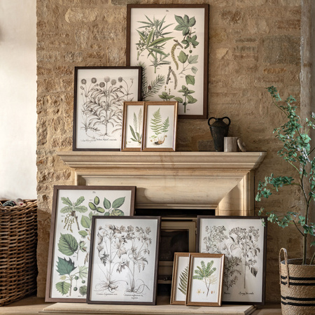 Obraz w ramie „Evergreen” – czarny, 50 × 3 × 60 cm, zestaw 3 szt.