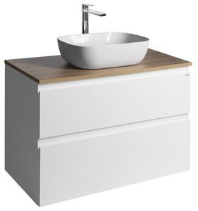 ALTAIR szafka z blatem 87,5 cm, biały/dąb emporio