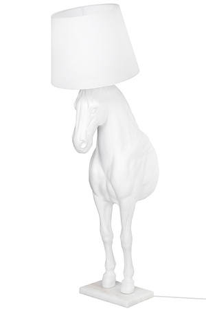 MOOSEE lampa podłogowa KOŃ HORSE STAND    M biała - włókno szklane