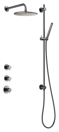 Silhouet SR1 - Silhouet SR1 Podtynkowy termostatyczny zestaw prysznicow szczotkowany grafit pvd