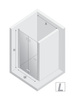 Drzwi wnękowe NEW SOLEO GOLD BRUSHED 1D L 90x195 szkło czyste 6mm Active Shield 2.0 - składane